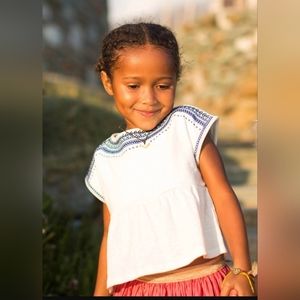 Tea collection white shirt size 5T